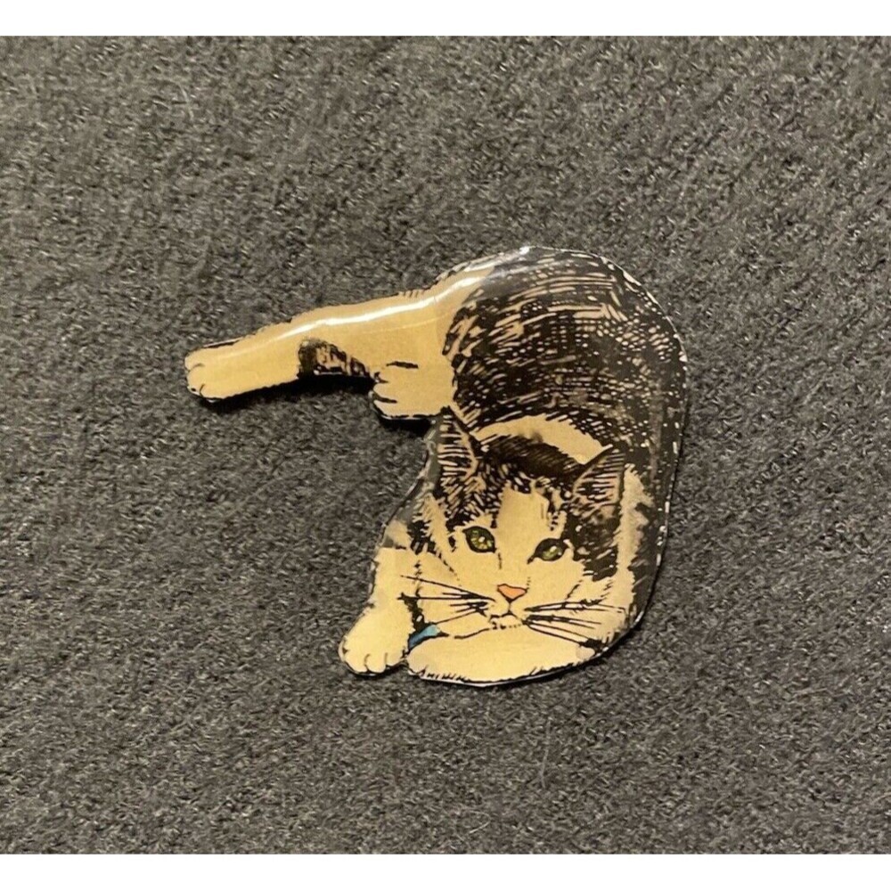 Vintage 1989 Bonnie Moreno Whiskers MB Design #23 “Taffy” Cat Brooch